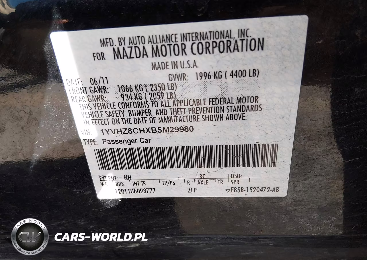 2011 Mazda Mazda6 I Touring Plus VIN:1YVHZ8CHXB5M29980 - 9