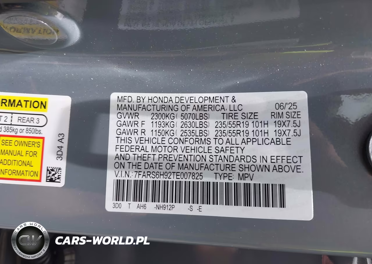 2026 Honda Cr-V Hybrid Awd Sport Touring VIN:7FARS6H92TE007825 - 9