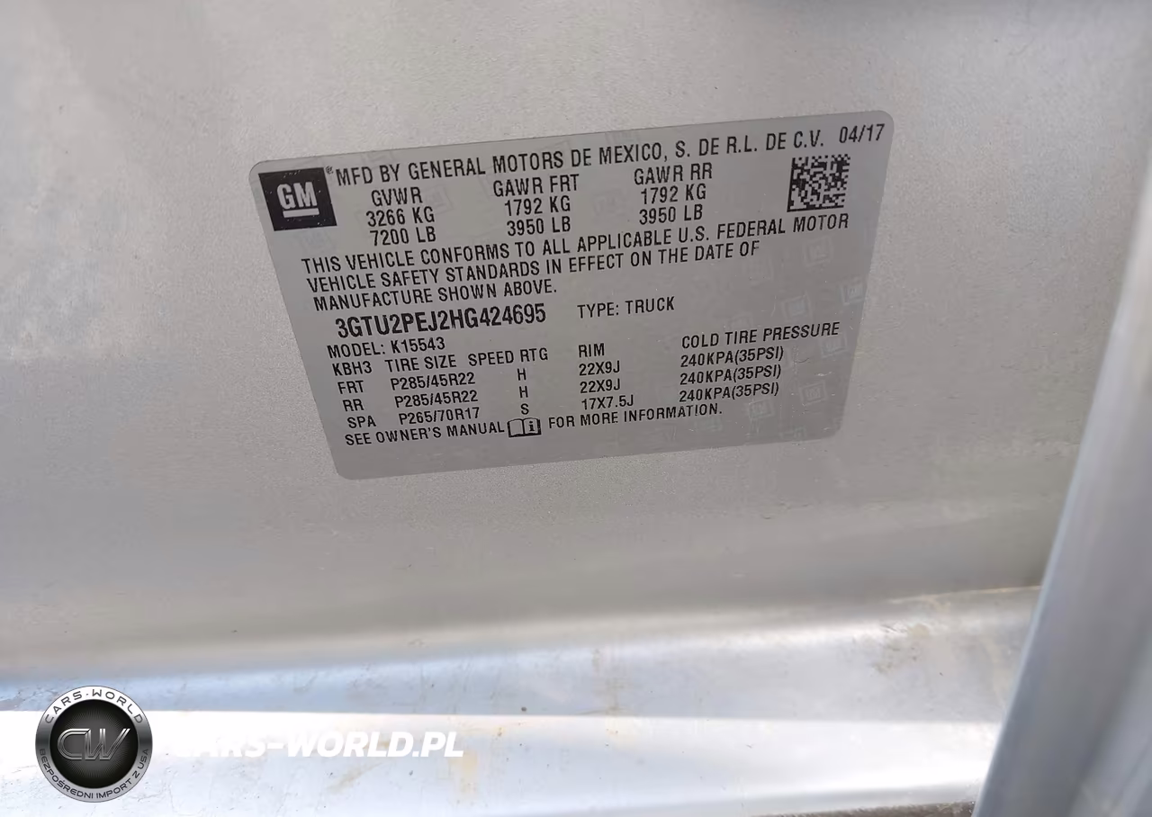 2017 GMC Sierra 1500 Denali VIN:3GTU2PEJ2HG424695 - 9