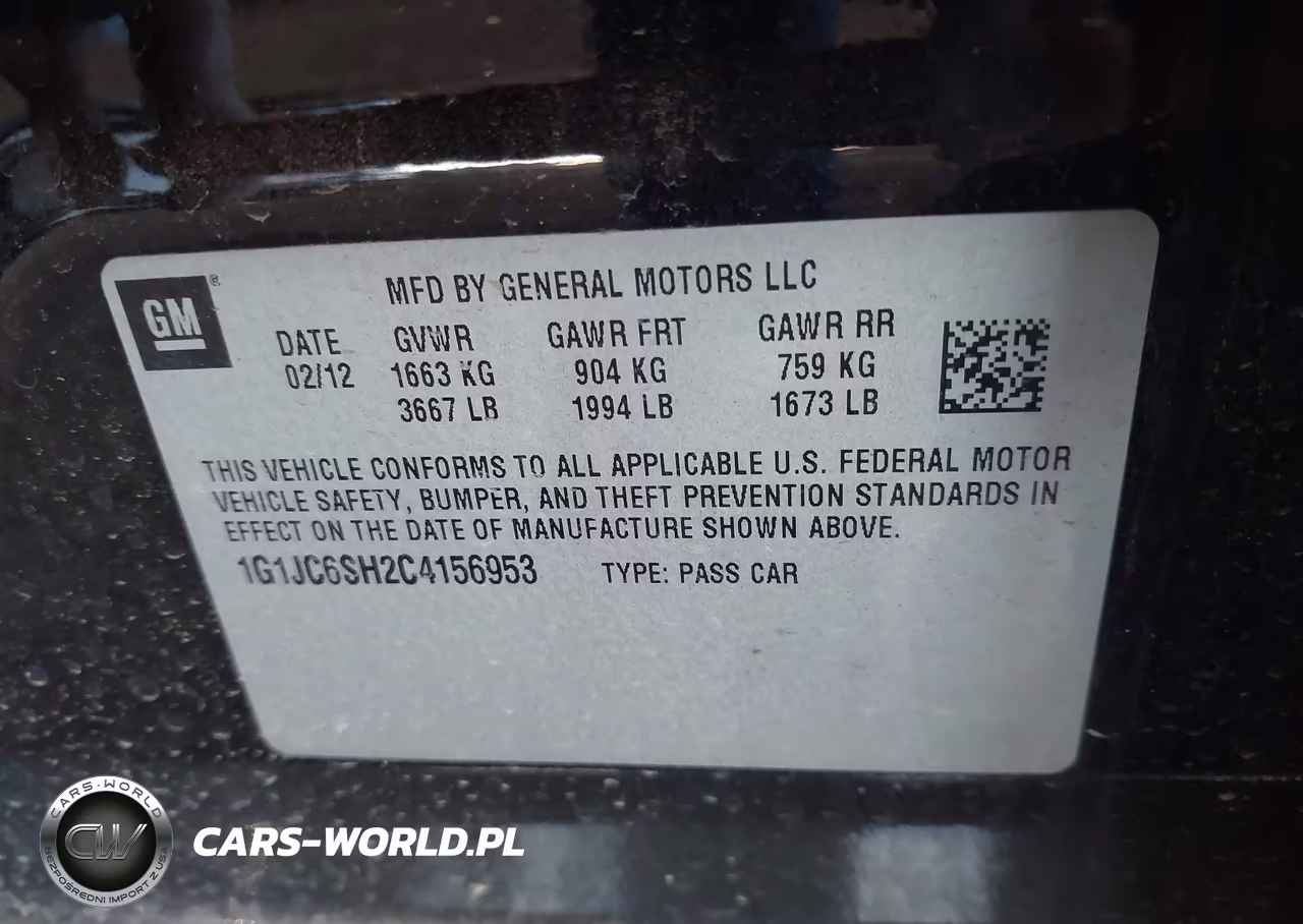 2012 Chevrolet Sonic 2Lt VIN:1G1JC6SH2C4156953 - 9