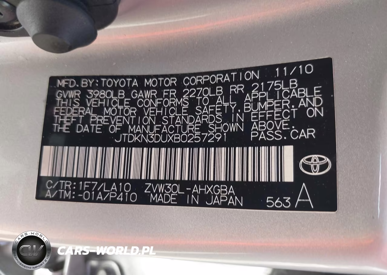 2011 Toyota Prius Five VIN:JTDKN3DUXB0257291 - 9