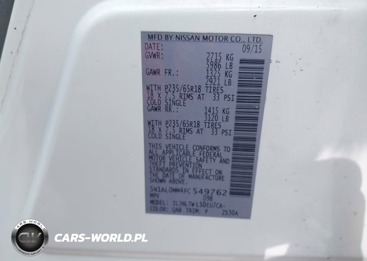 2015 Infiniti Qx60 VIN:5N1AL0MM4FC549762 - 9