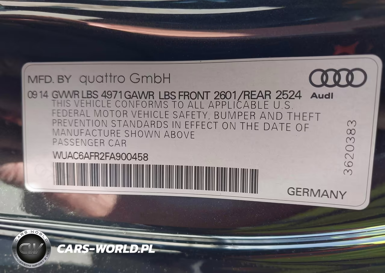 2015 Audi Rs 5 4.2 VIN:WUAC6AFR2FA900458 - 9