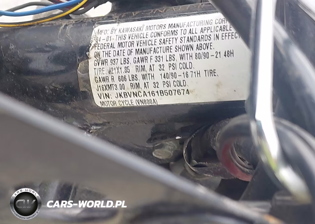 2001 Kawasaki Vn800 VIN:JKBVNCA161B507674 - 10