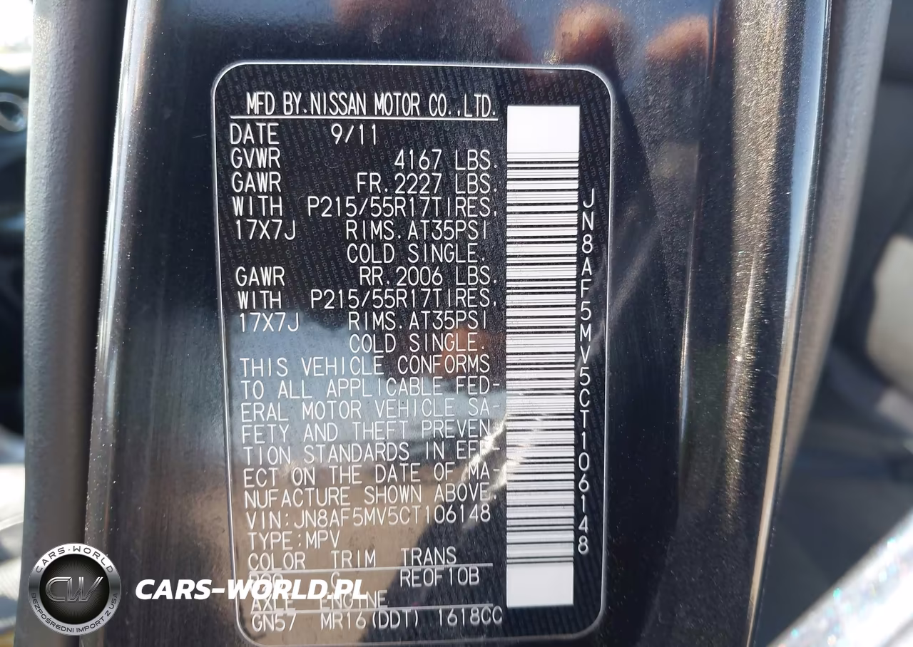 2012 Nissan Juke Sl VIN:JN8AF5MV5CT106148 - 9