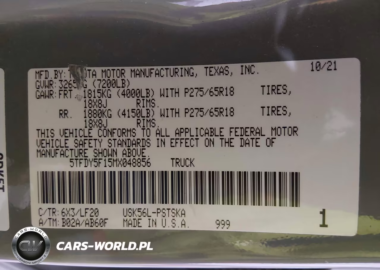 2021 Toyota Tundra Trd Pro VIN:5TFDY5F15MX048856 - 9