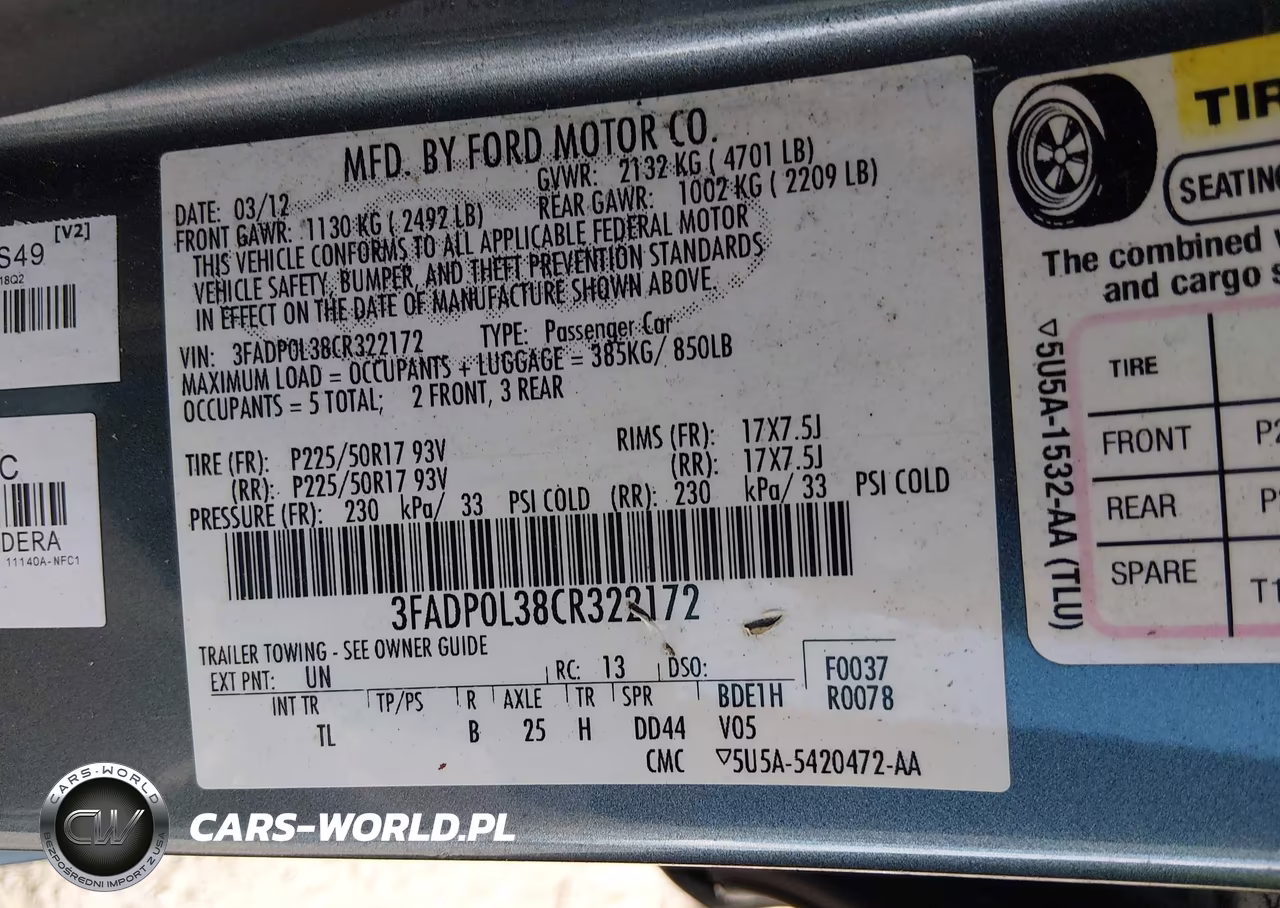 2012 Ford Fusion Hybrid VIN:3FADP0L38CR322172 - 9