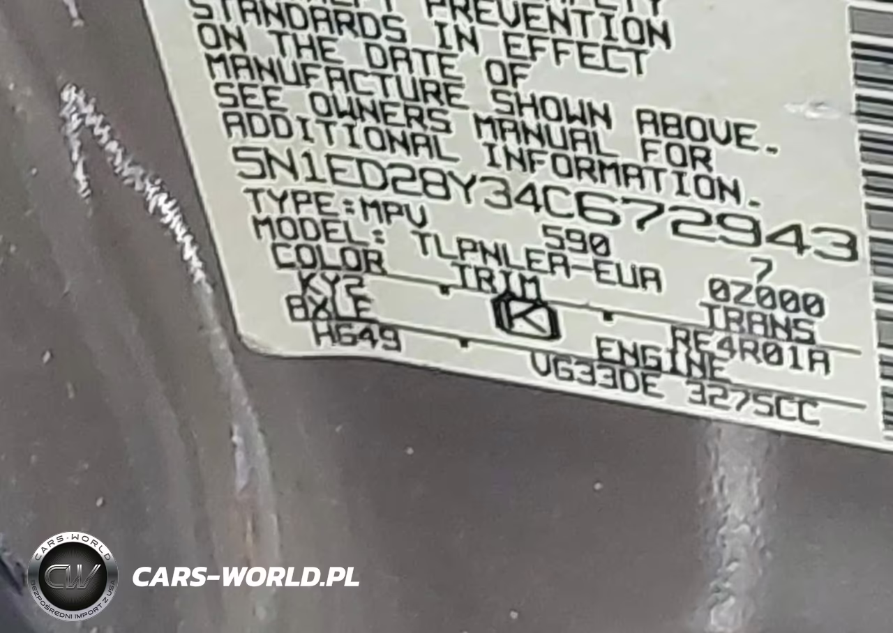 2004 Nissan Xterra Xe VIN:5N1ED28Y34C672943 - 9