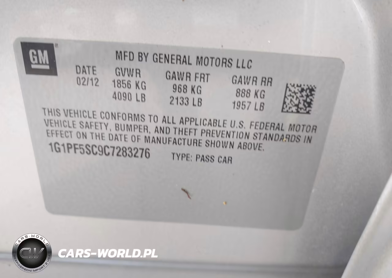 2012 Chevrolet Cruze 1Lt VIN:1G1PF5SC9C7283276 - 9