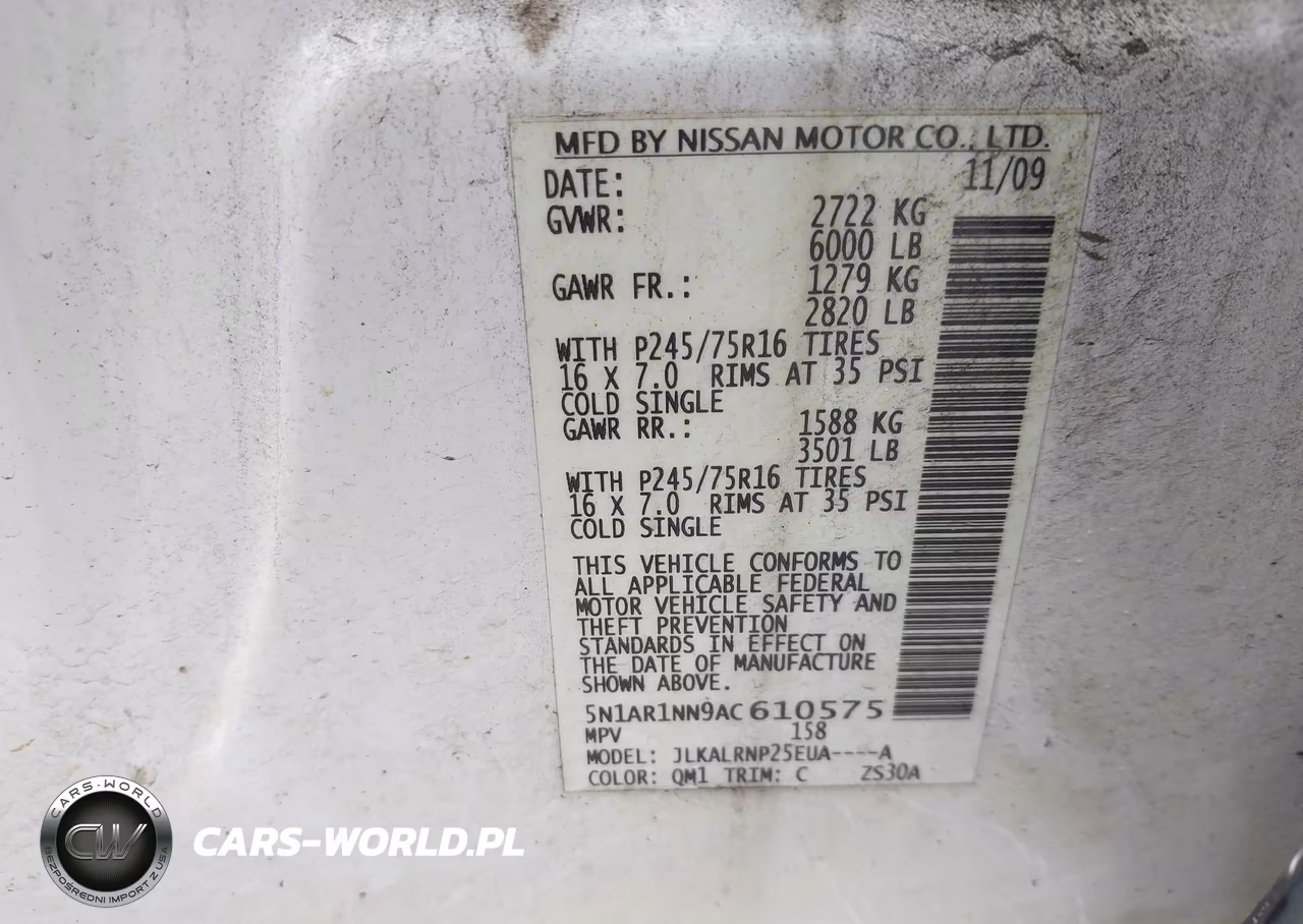 2010 Nissan Pathfinder S Fe+ VIN:5N1AR1NN9AC610575 - 9