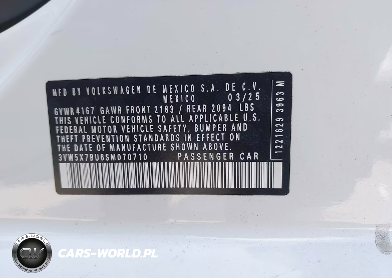 2025 Volkswagen Jetta 1.5T S VIN:3VW5X7BU6SM070710 - 9