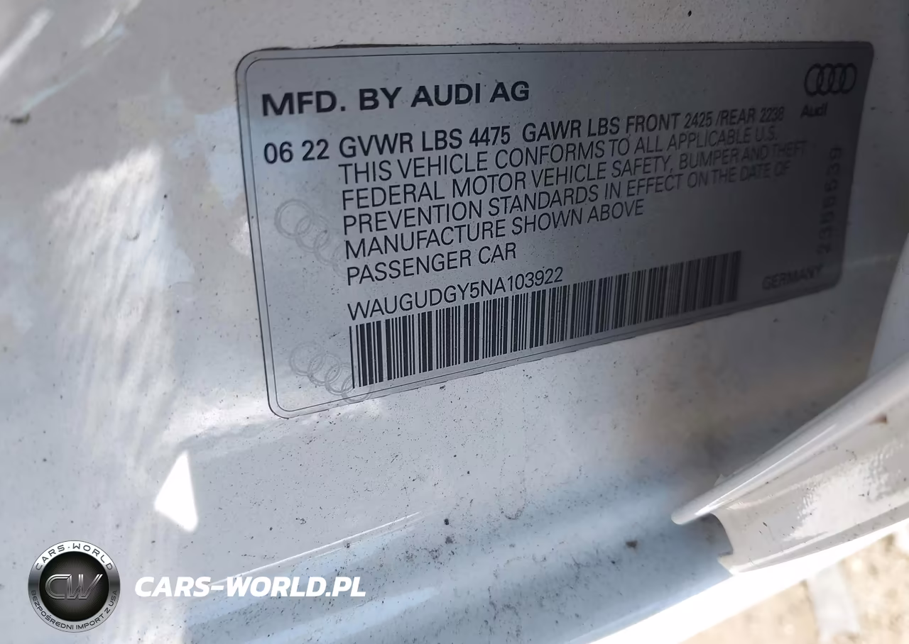 2022 Audi A3 Premium 40 Tfsi Quattro S Tronic VIN:WAUGUDGY5NA103922 - 9