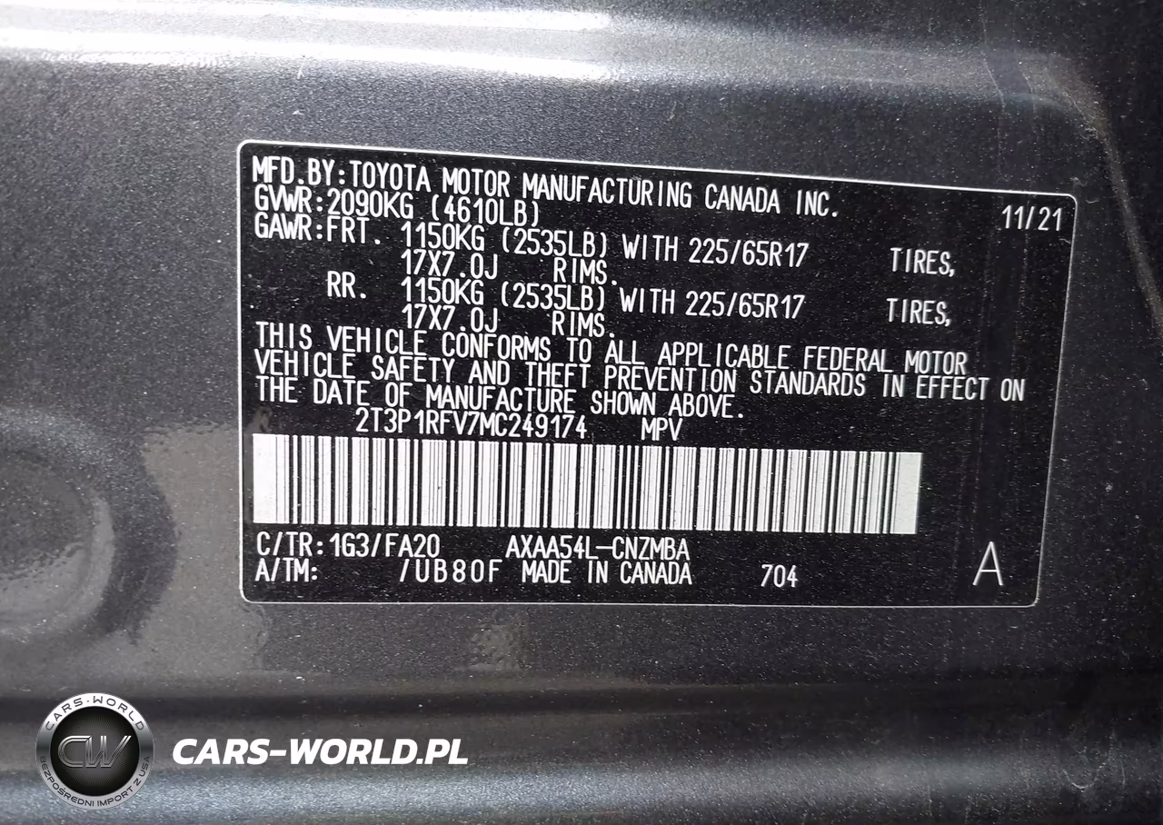 2021 Toyota Rav4 Xle VIN:2T3P1RFV7MC249174 - 9