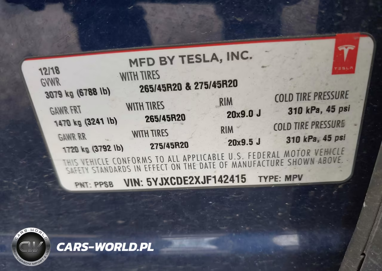 2018 Tesla Model X 100D-75D-P100D VIN:5YJXCDE2XJF142415 - 9