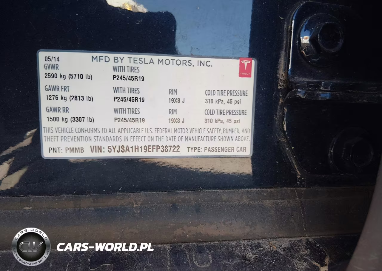 2014 Tesla Model S P85 VIN:5YJSA1H19EFP38722 - 9