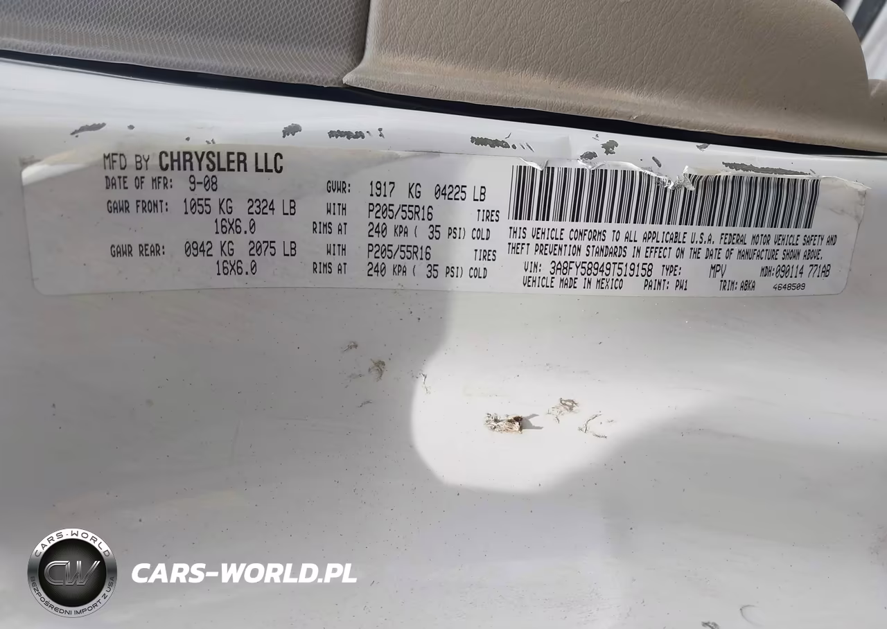 2009 Chrysler Pt Cruiser Touring VIN:3A8FY58949T519158 - 9