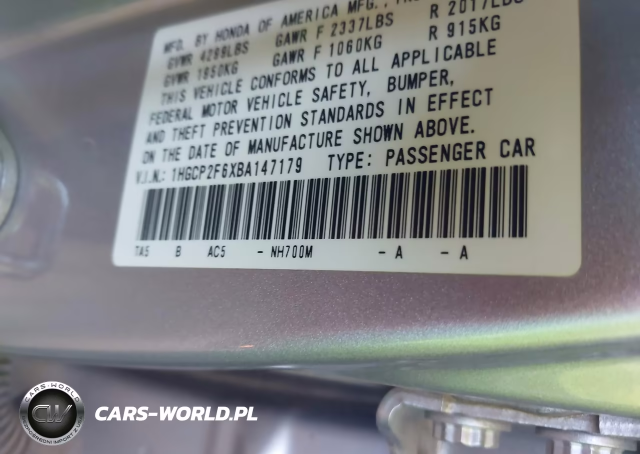 2011 Honda Accord 2.4 Se VIN:1HGCP2F6XBA147179 - 9