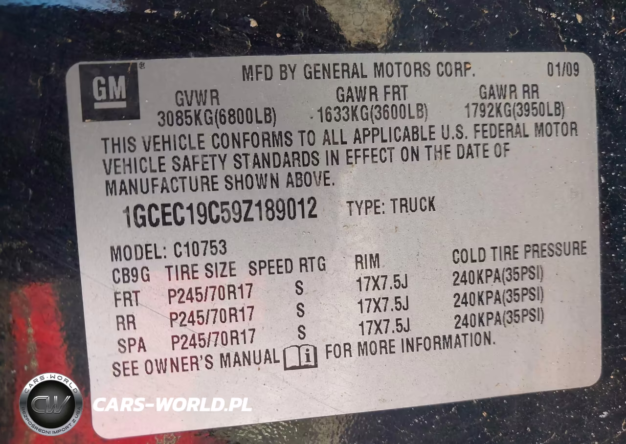 2009 Chevrolet Silverado 1500 Ls VIN:1GCEC19C59Z189012 - 9