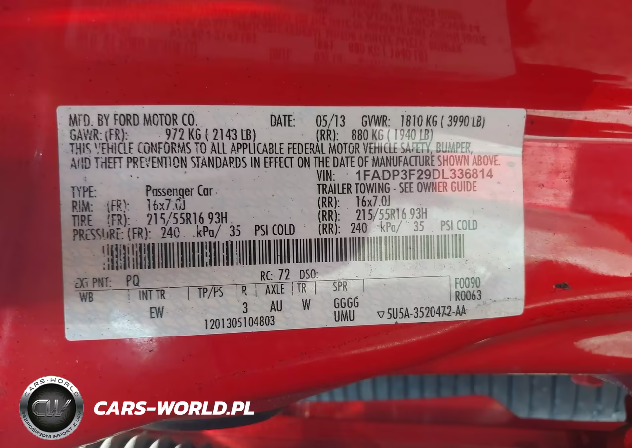 2013 Ford Focus Se VIN:1FADP3F29DL336814 - 9