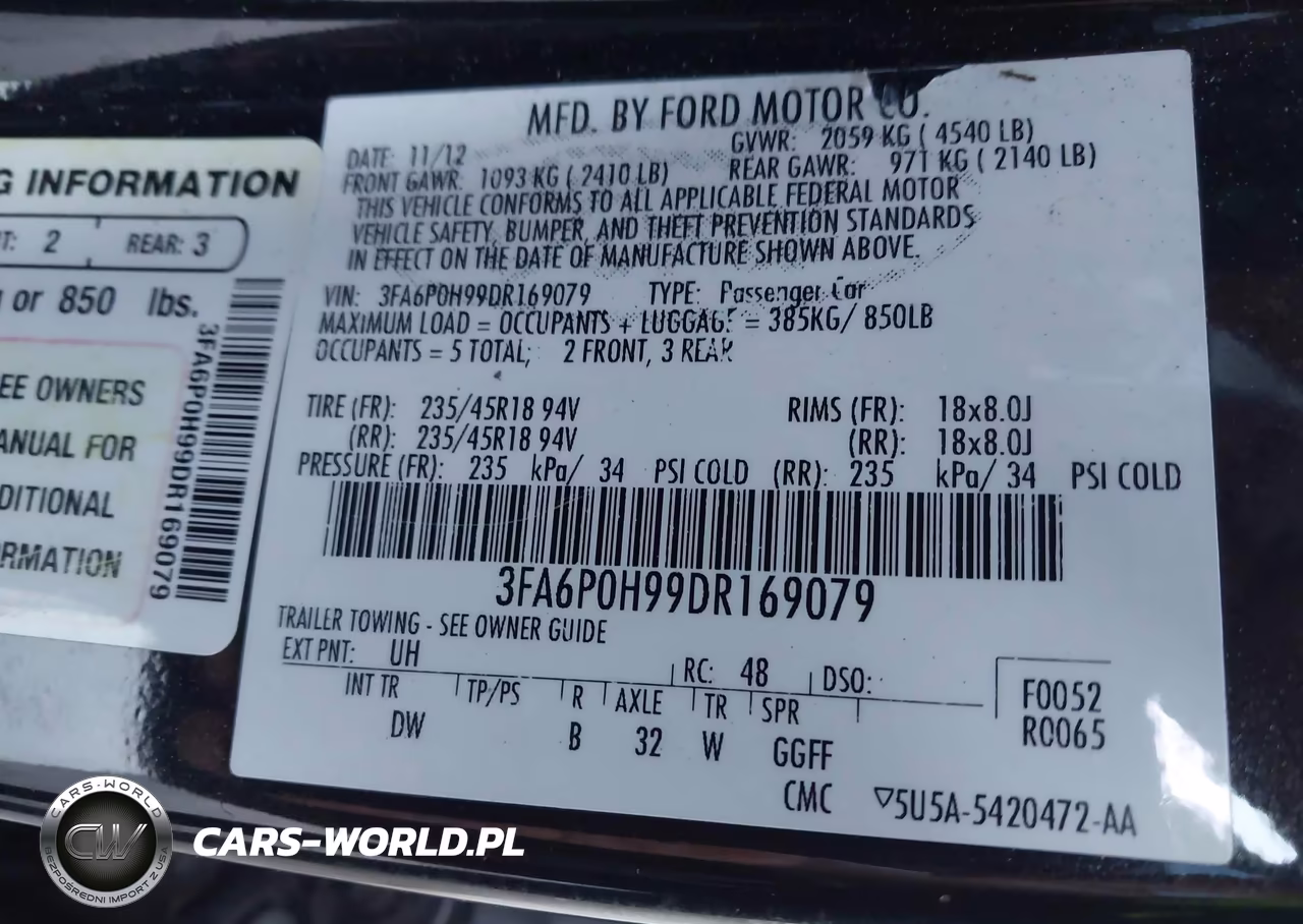 2013 Ford Fusion Se VIN:3FA6P0H99DR169079 - 9