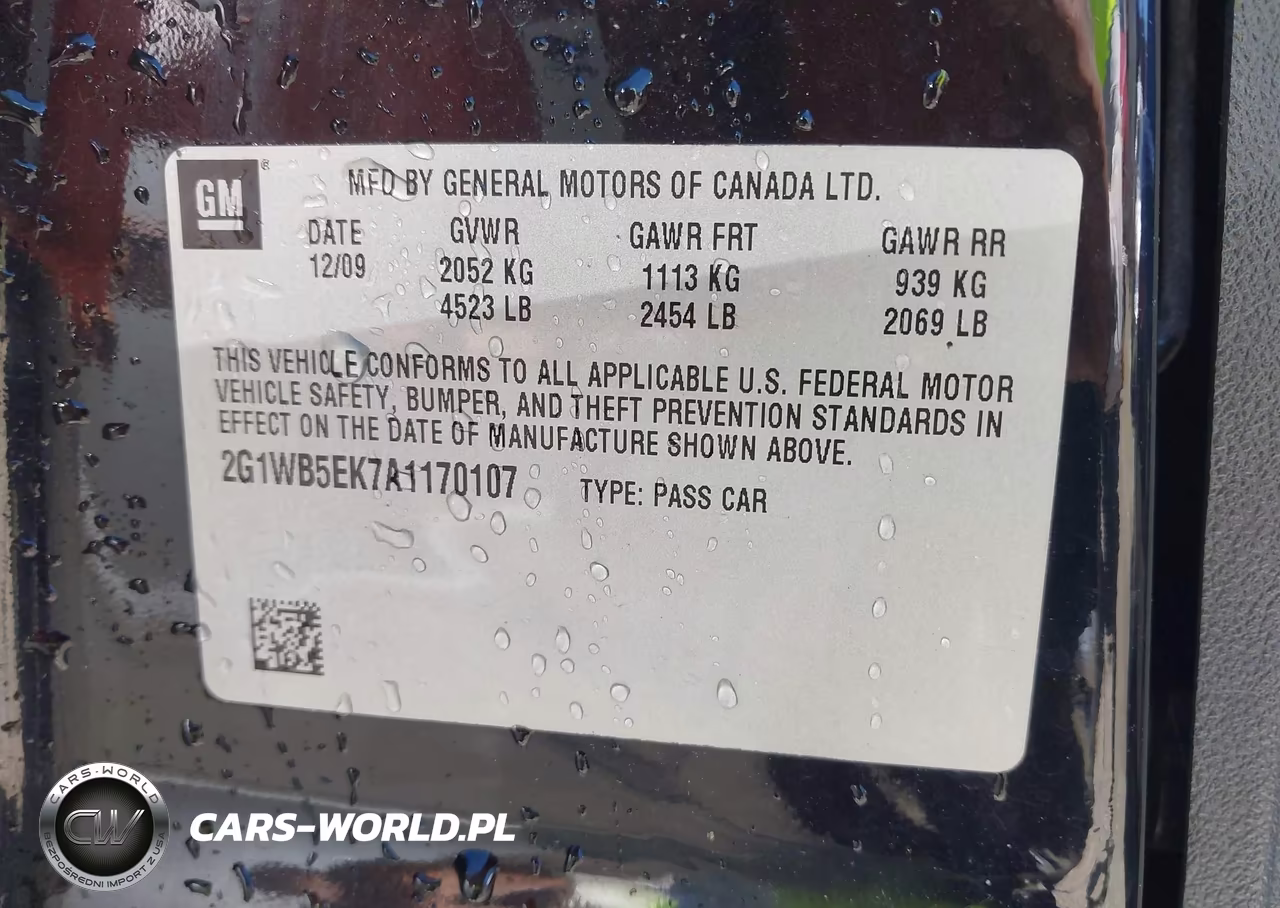 2010 Chevrolet Impala Lt VIN:2G1WB5EK7A1170107 - 9