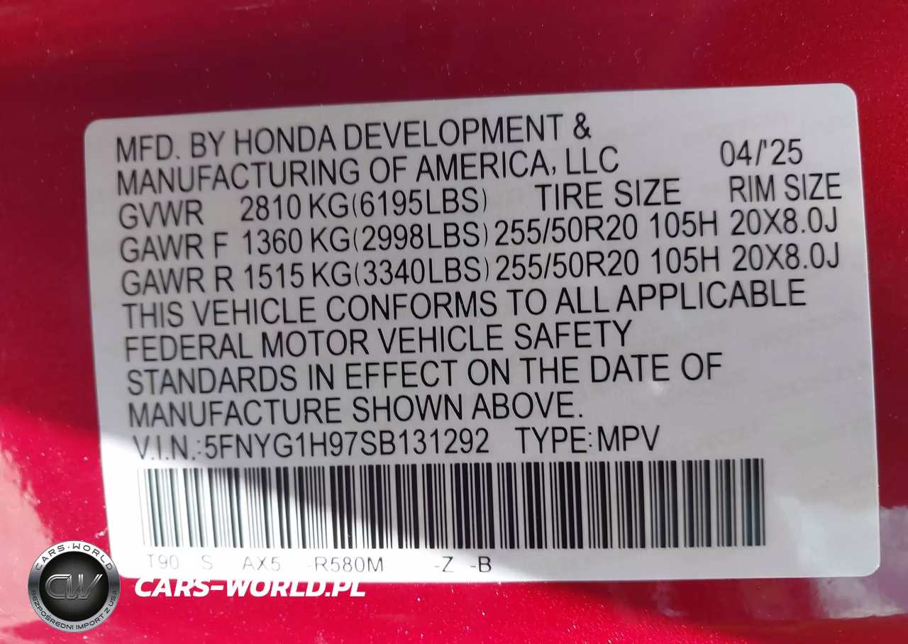 2025 Honda Pilot Black Edition VIN:5FNYG1H97SB131292 - 9