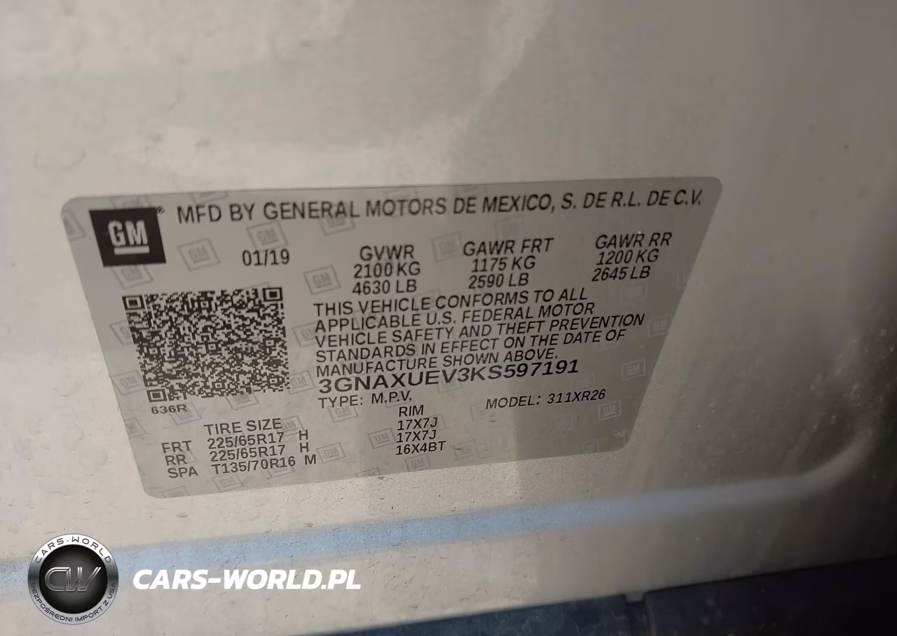2019 Chevrolet Equinox Lt VIN:3GNAXUEV3KS597191 - 9