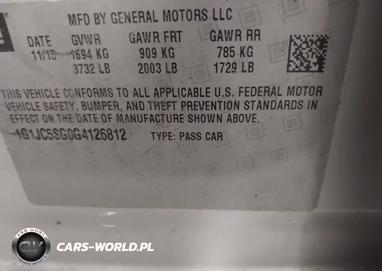 2016 Chevrolet Sonic Lt Auto VIN:1G1JC5SG0G4126812 - 9