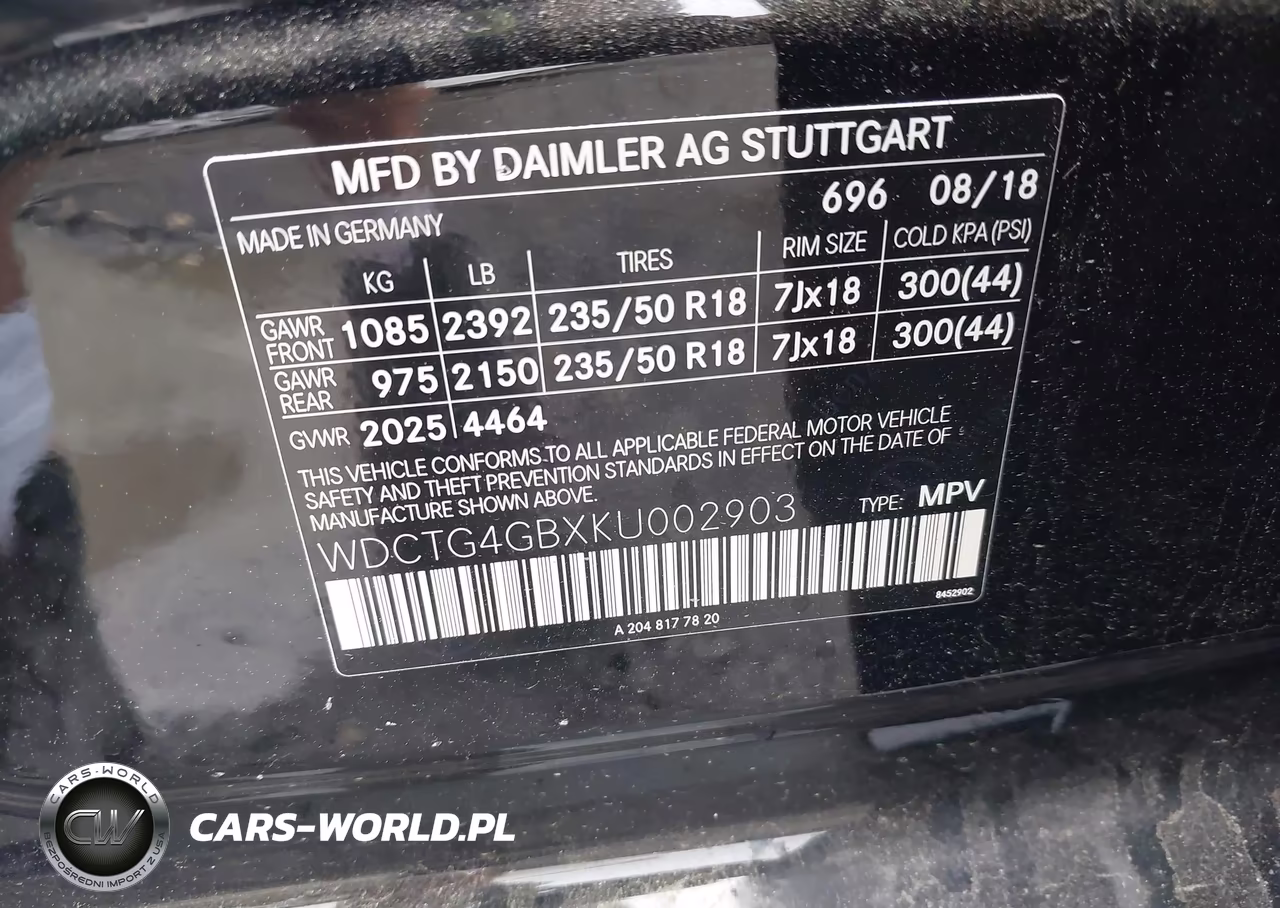 2019 Mercedes-Benz Gla 250 4Matic VIN:WDCTG4GBXKU002903 - 9