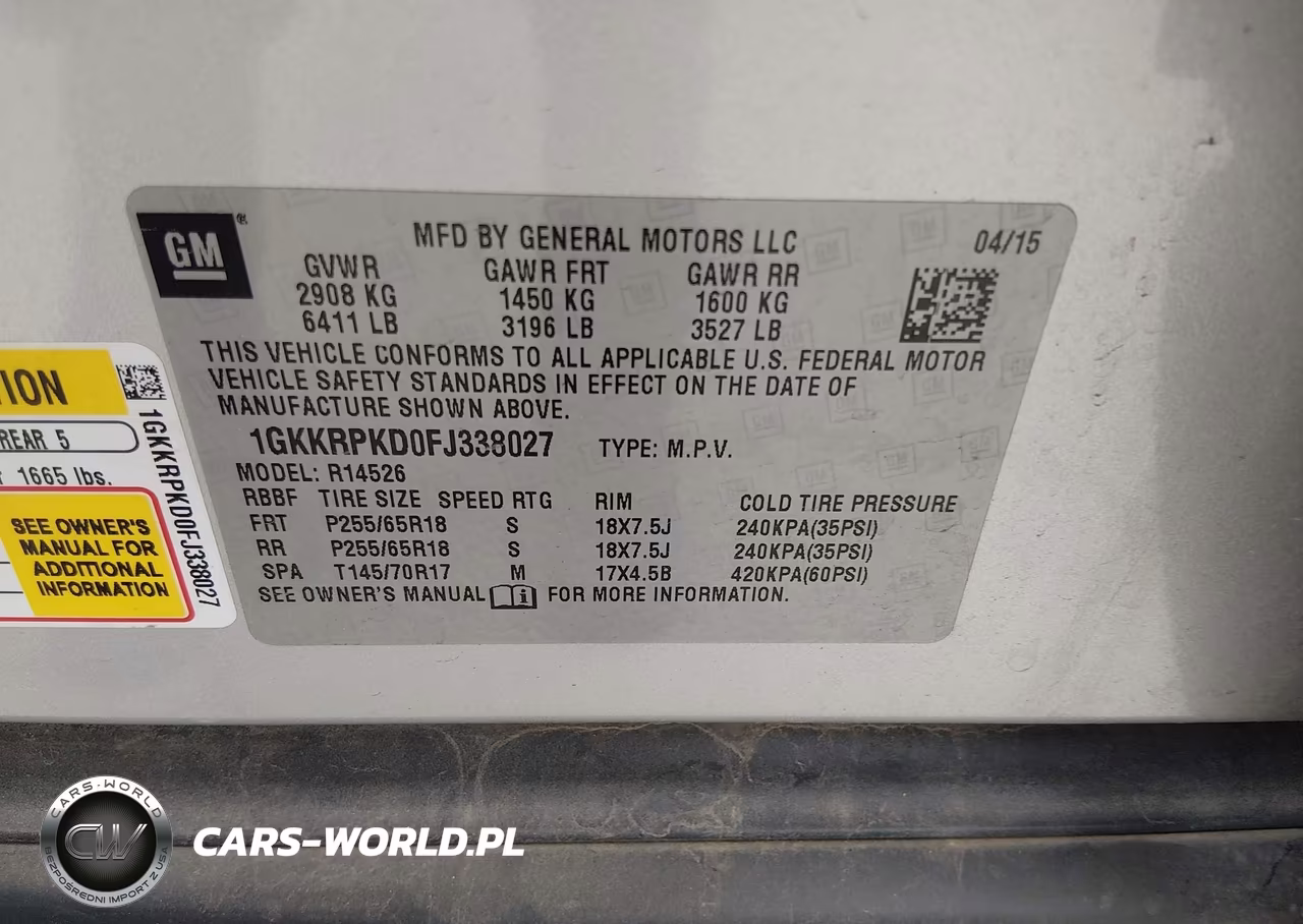 2015 GMC Acadia Sle-2 VIN:1GKKRPKD0FJ338027 - 9