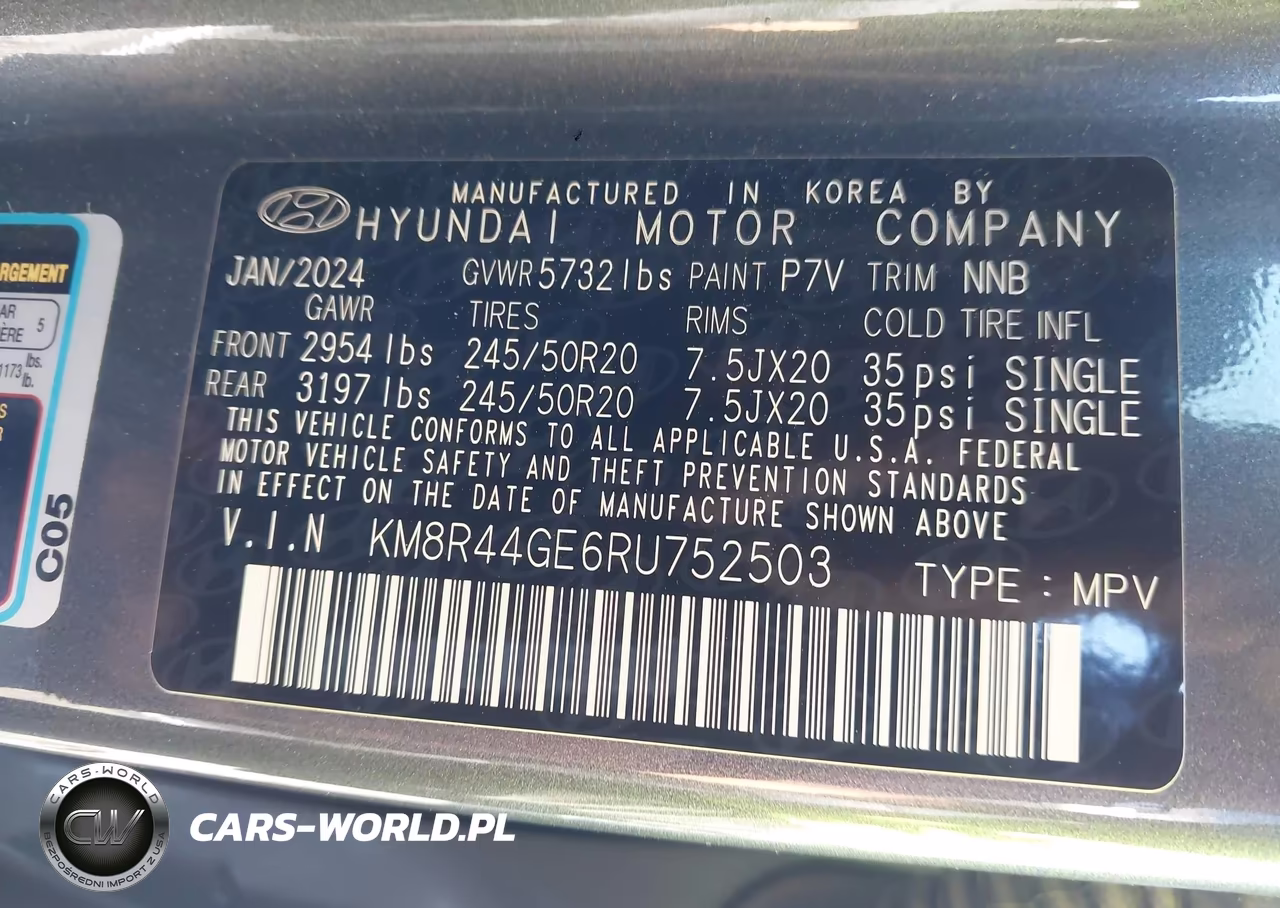 2024 Hyundai Palisade Sel VIN:KM8R44GE6RU752503 - 9