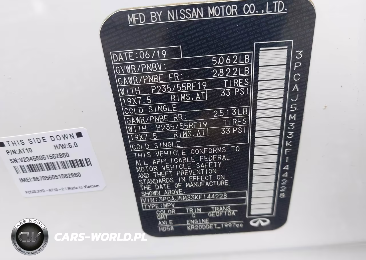 2019 Infiniti Qx50 Luxe VIN:3PCAJ5M33KF144228 - 9