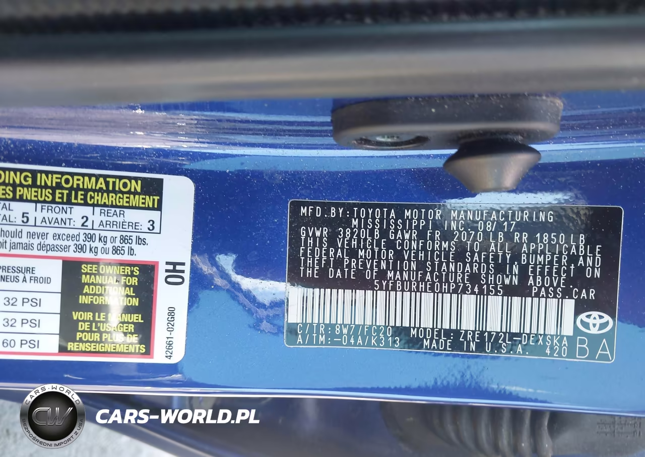 2017 Toyota Corolla Se VIN:5YFBURHE0HP734155 - 9