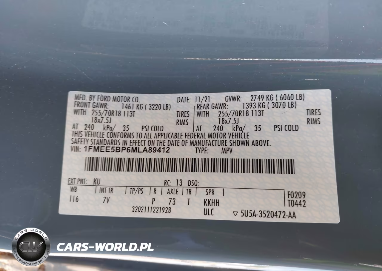 2021 Ford Bronco Outer Banks VIN:1FMEE5BP6MLA89412 - 9