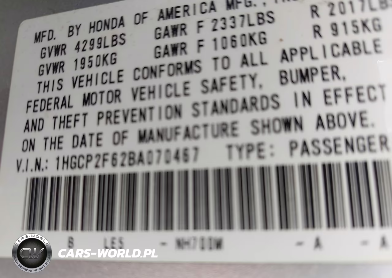 2011 Honda Accord 2.4 Se VIN:1HGCP2F62BA070467 - 9