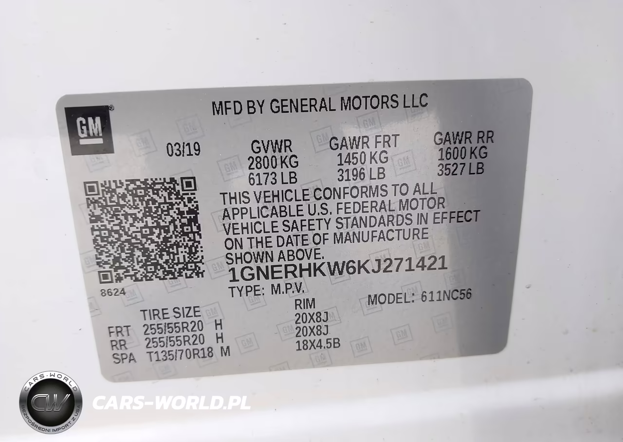 2019 Chevrolet Traverse 3Lt VIN:1GNERHKW6KJ271421 - 9