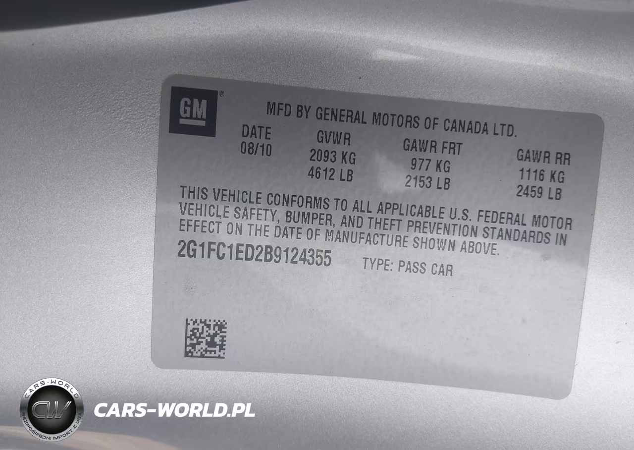 2011 Chevrolet Camaro 2Lt VIN:2G1FC1ED2B9124355 - 9
