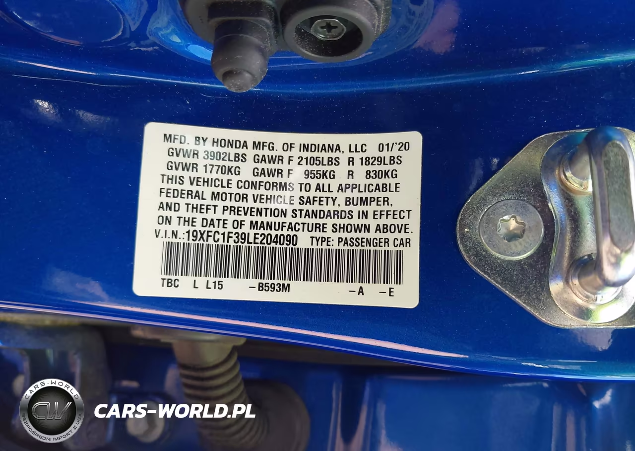 2020 Honda Civic Ex VIN:19XFC1F39LE204090 - 9