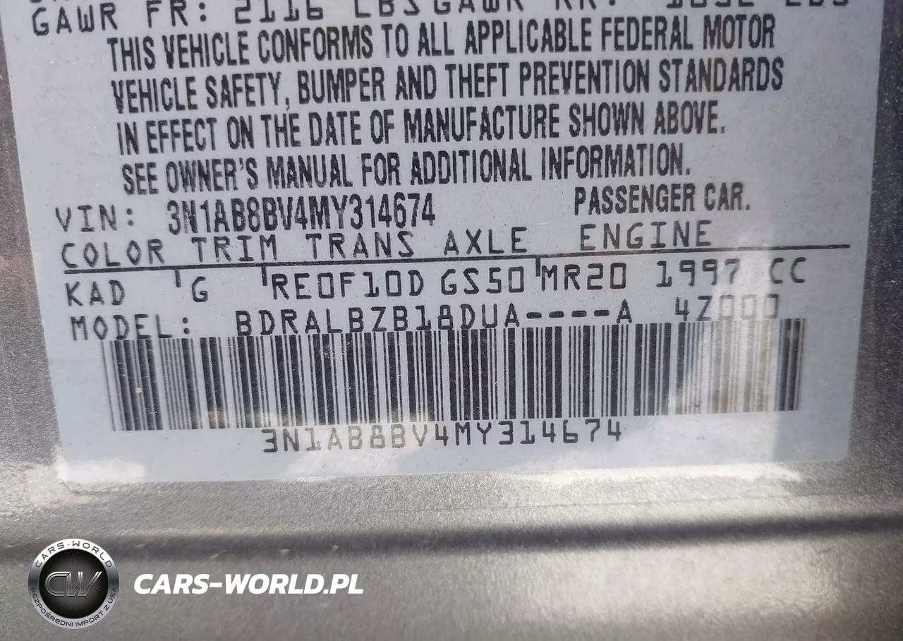2021 Nissan Sentra S Xtronic Cvt VIN:3N1AB8BV4MY314674 - 9