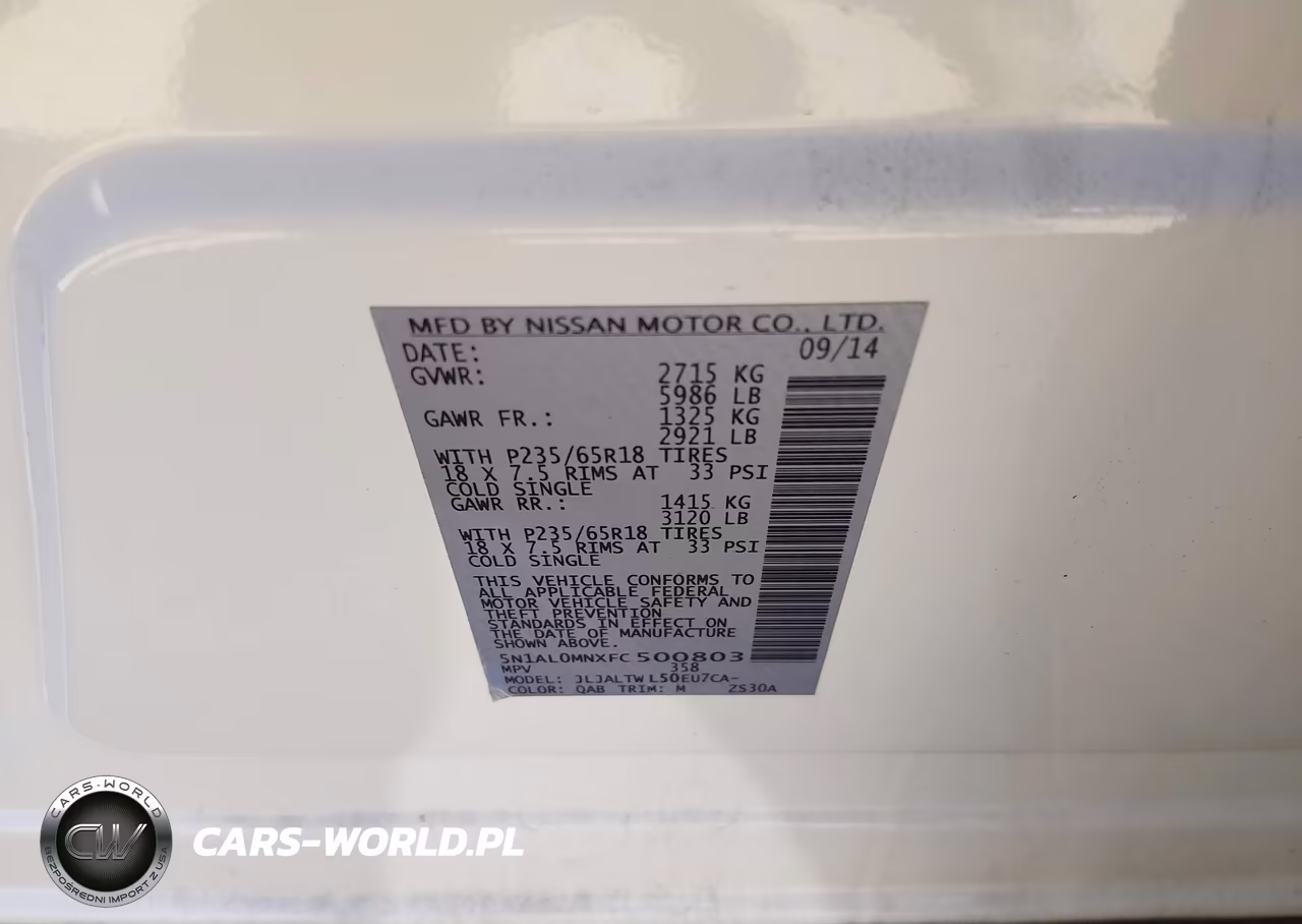 2015 Infiniti Qx60 VIN:5N1AL0MNXFC500803 - 9