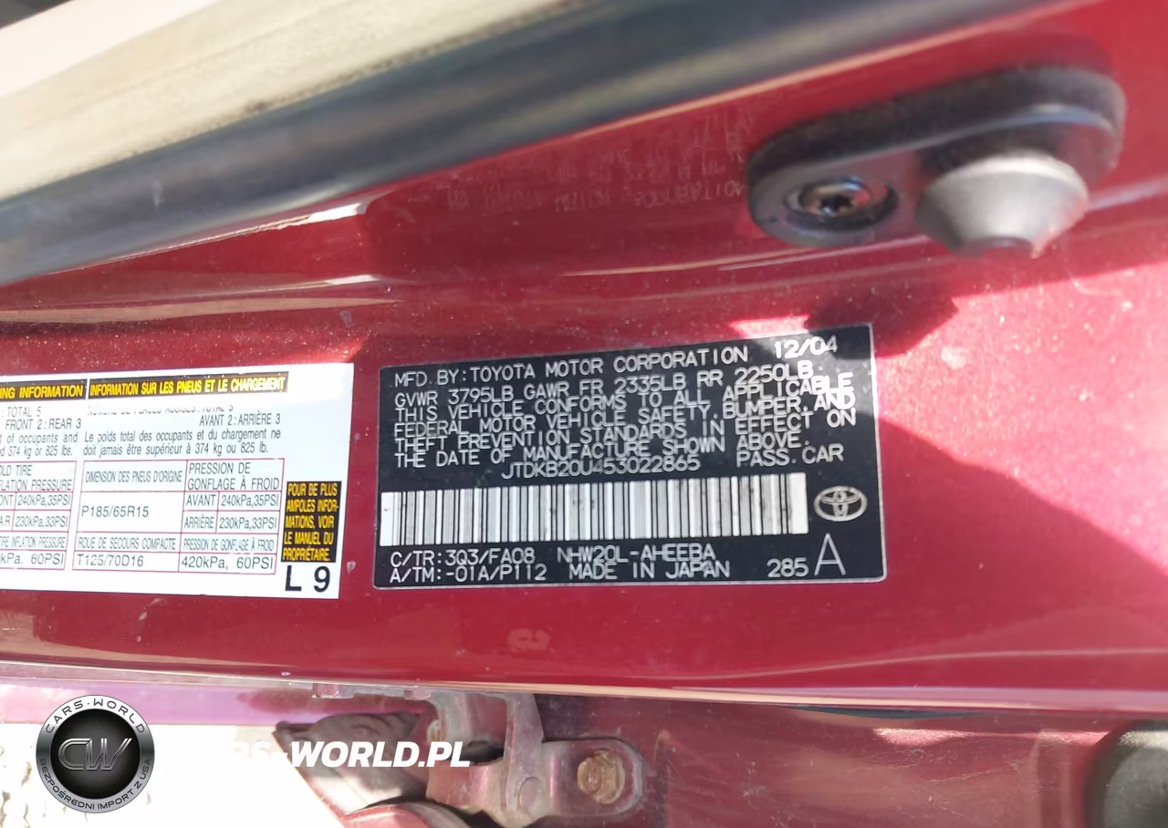 2005 Toyota Prius VIN:JTDKB20U453022865 - 9