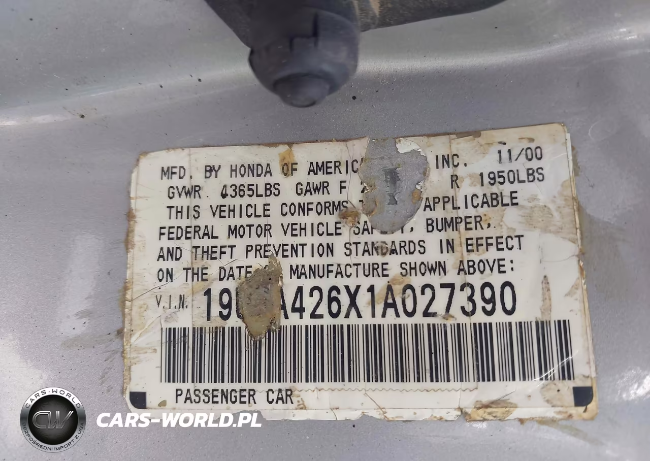 2001 Acura Cl 3.2 Type S VIN:19UYA426X1A027390 - 9