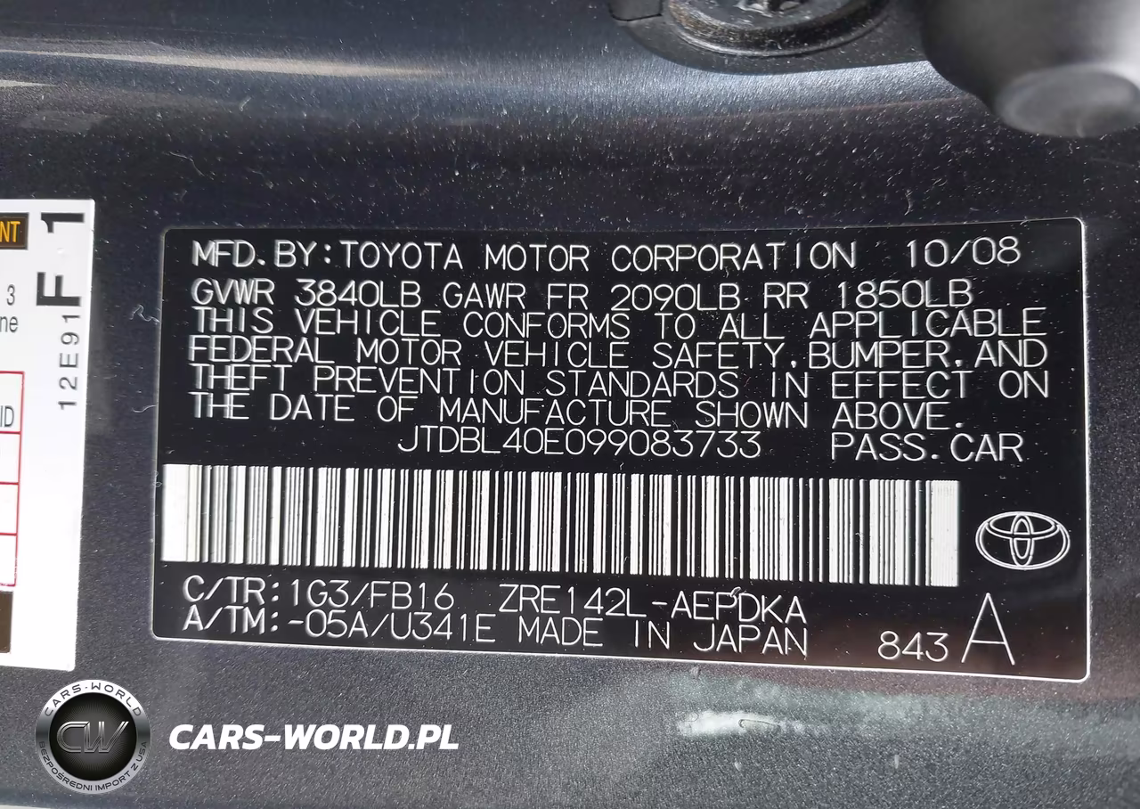 2009 Toyota Corolla Le VIN:JTDBL40E099083733 - 9
