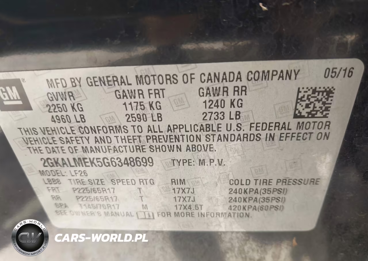 2016 GMC Terrain Sle-1 VIN:2GKALMEK5G6348699 - 9