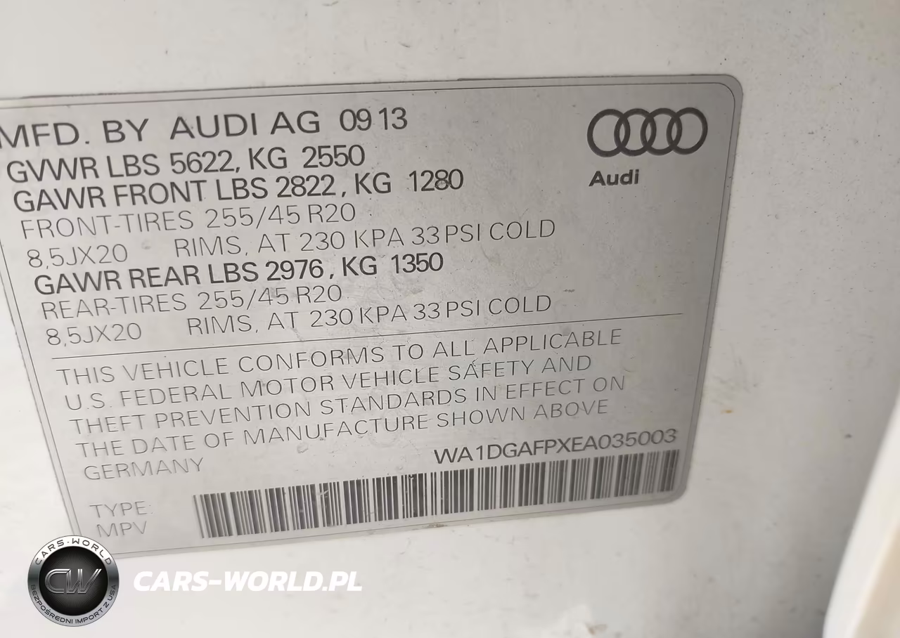 2014 Audi Q5 3.0T Premium Plus VIN:WA1DGAFPXEA035003 - 9