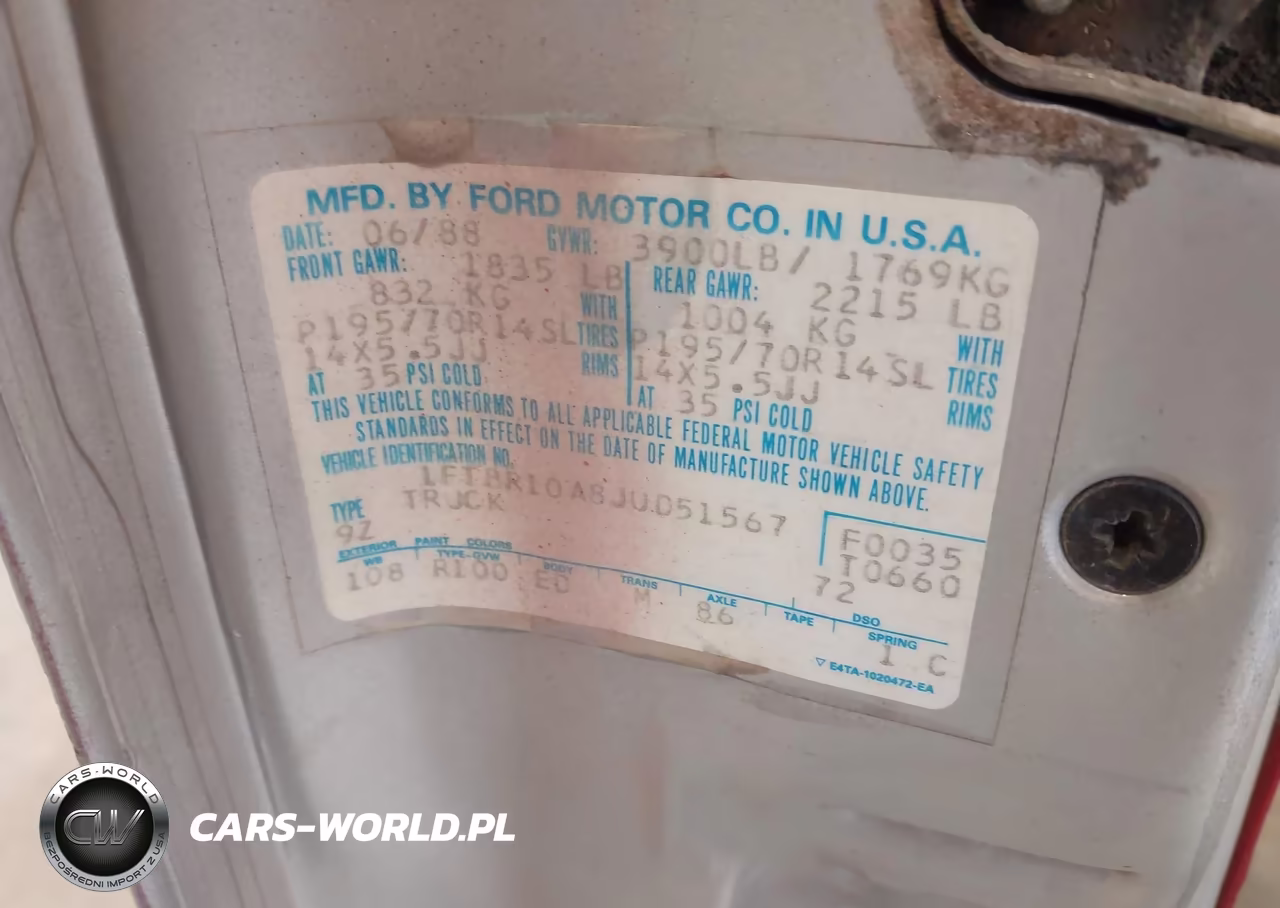 1988 Ford Ranger VIN:1FTBR10A8JUD51567 - 9