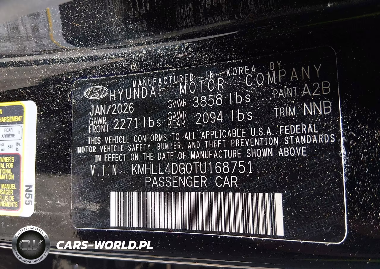 2026 Hyundai Elantra Se VIN:KMHLL4DG0TU168751 - 9