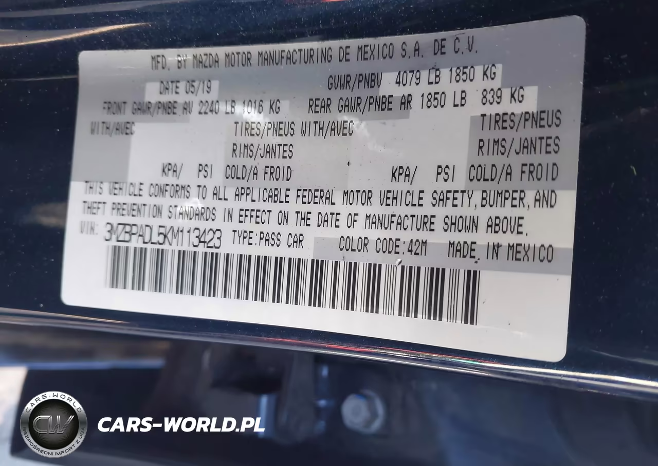 2019 Mazda Mazda3 Preferred Package VIN:3MZBPADL5KM113423 - 9