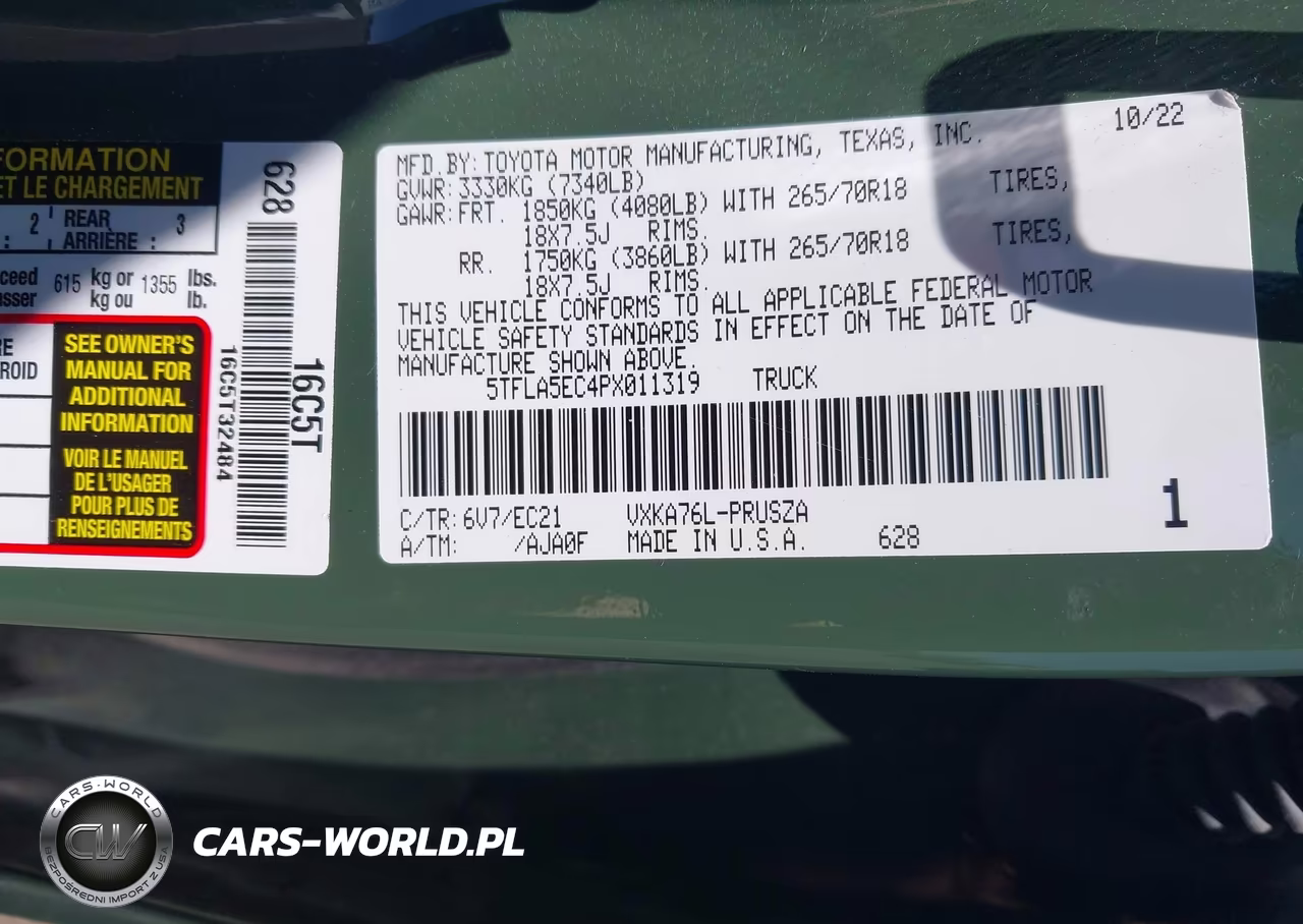 2023 Toyota Tundra Sr5 VIN:5TFLA5EC4PX011319 - 9