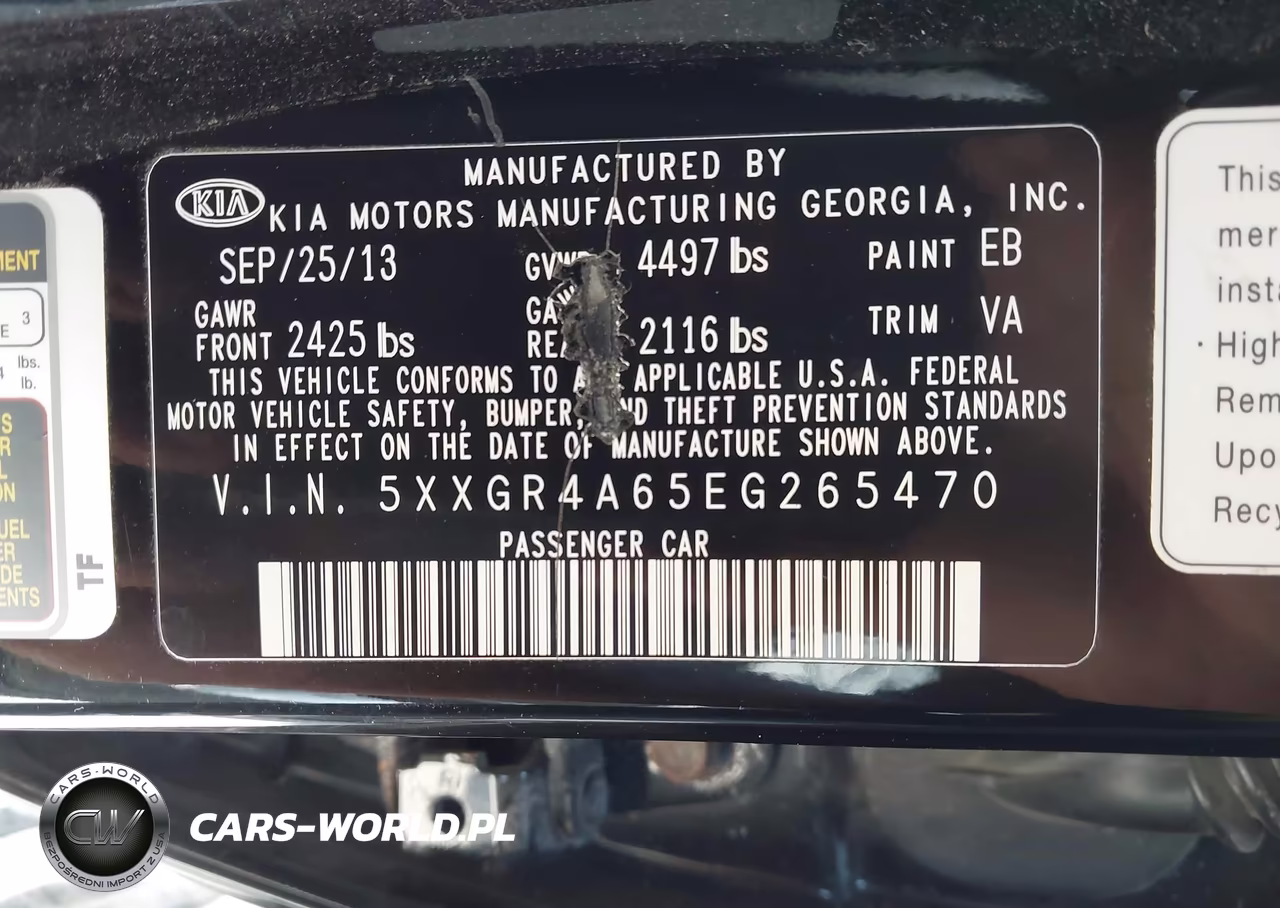 2014 Kia Optima Sx Turbo VIN:5XXGR4A65EG265470 - 9
